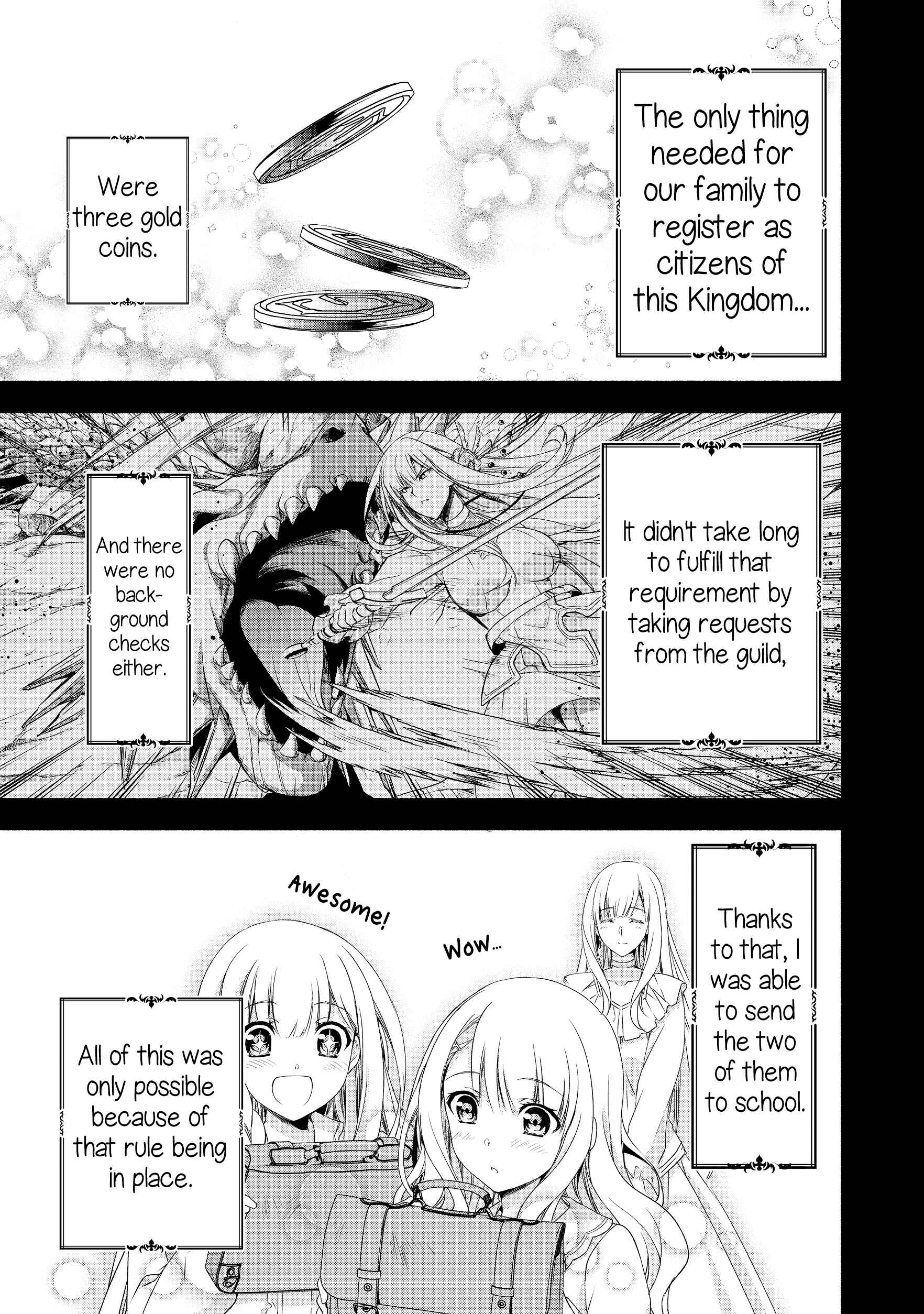 Page 7 Chapter 2.1 Moto Kizoku Reijou de Mikon no Haha Desuga, Musumetachi ga Kawaii Sugite Boukenshagyo mo Ku ni Narimasen
