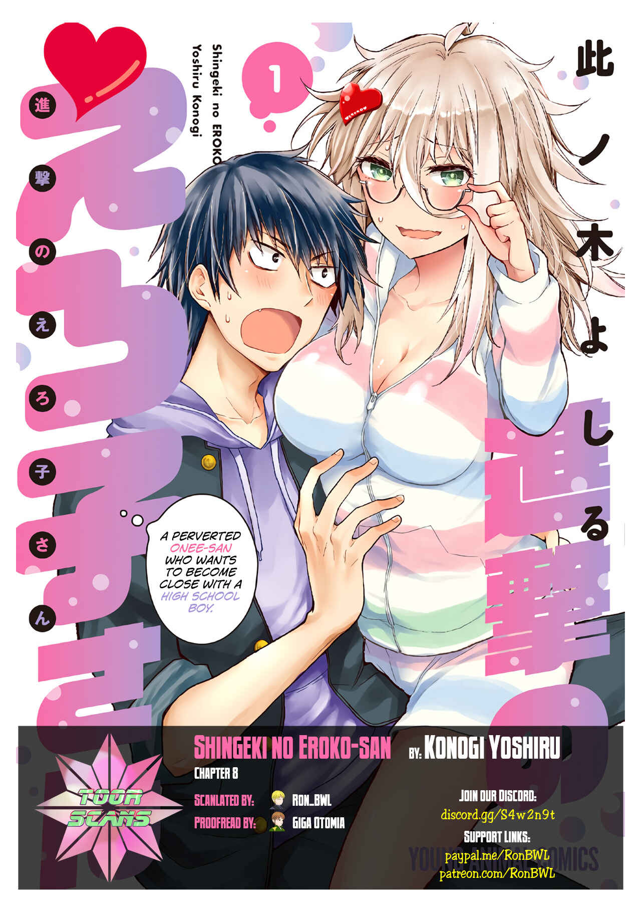 Page 1 Chapter 8 Shingeki no Eroko-san: Hen na Oneesan wa Danshi Kousei to Nakayoku Naritai