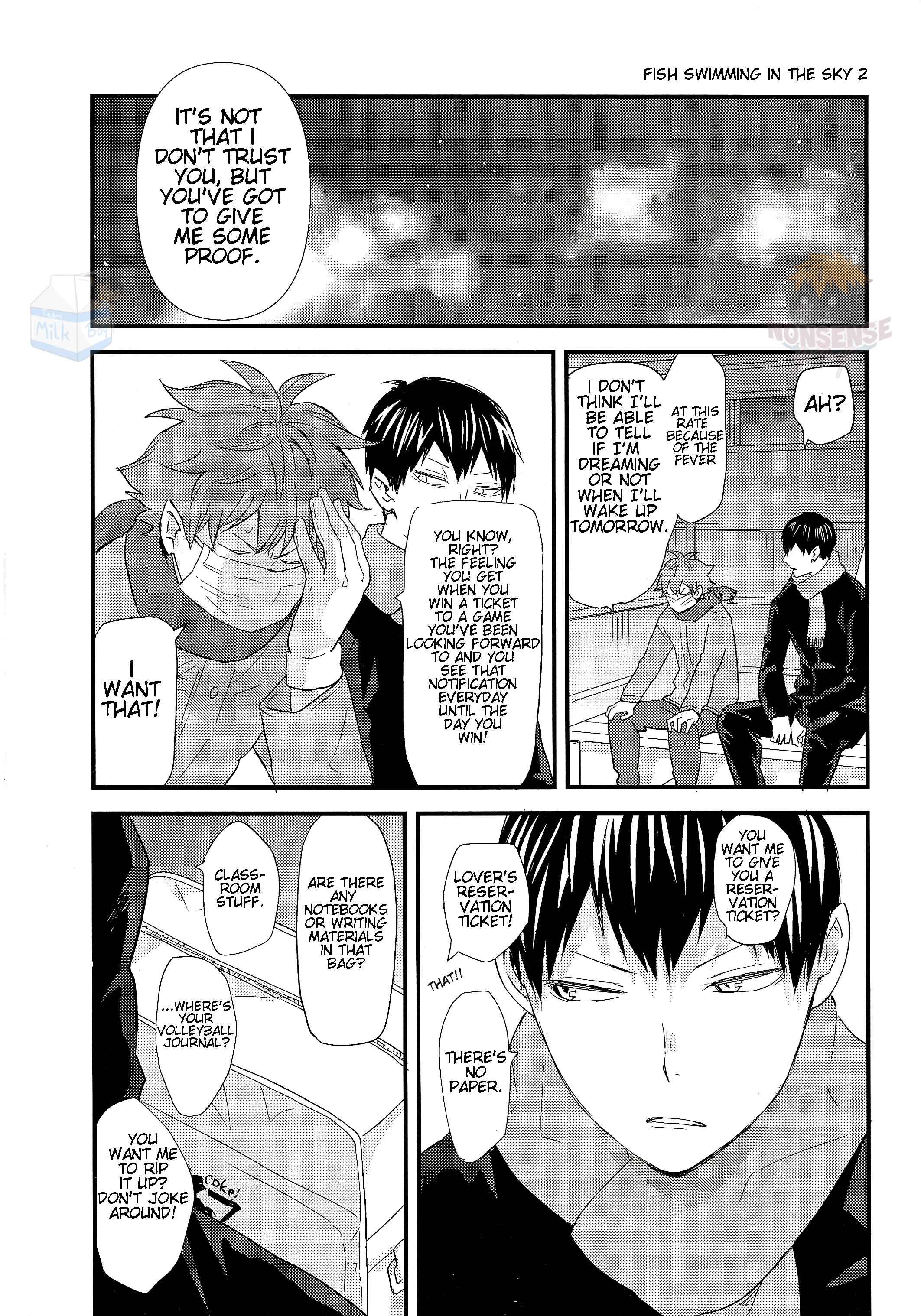 Page 4 Chapter 2 Haikyu!! - Fish Swimming in the Sky (Doujinshi)