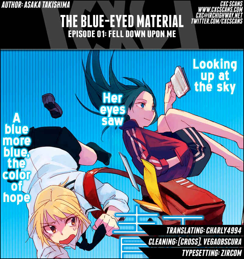 Page 1 Chapter 1 The Blue Eyed Material
