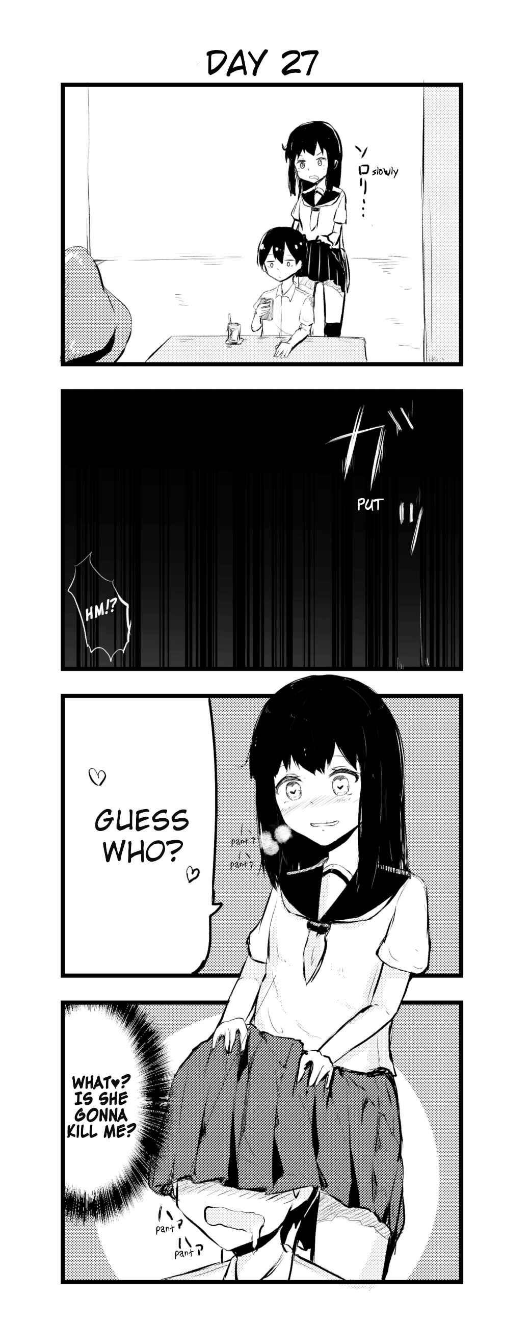 Page 1 Chapter 27 A Story About Wanting to Commit Suicide, but Its Scary so I Find a Yandere Girl to Kill Me, but After 100 days, I Somehow Got ○○