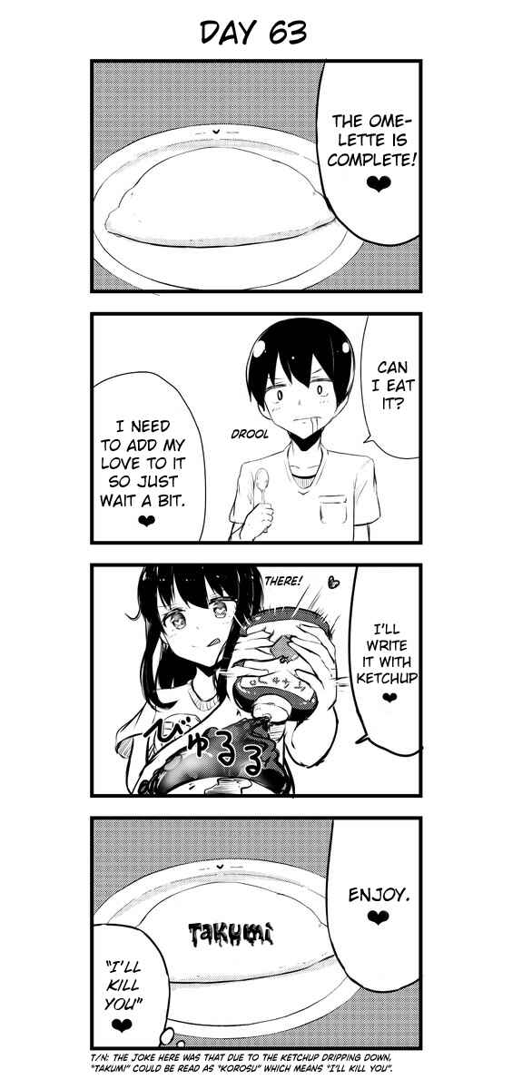 Page 1 Chapter 63 A Story About Wanting to Commit Suicide, but Its Scary so I Find a Yandere Girl to Kill Me, but After 100 days, I Somehow Got ○○