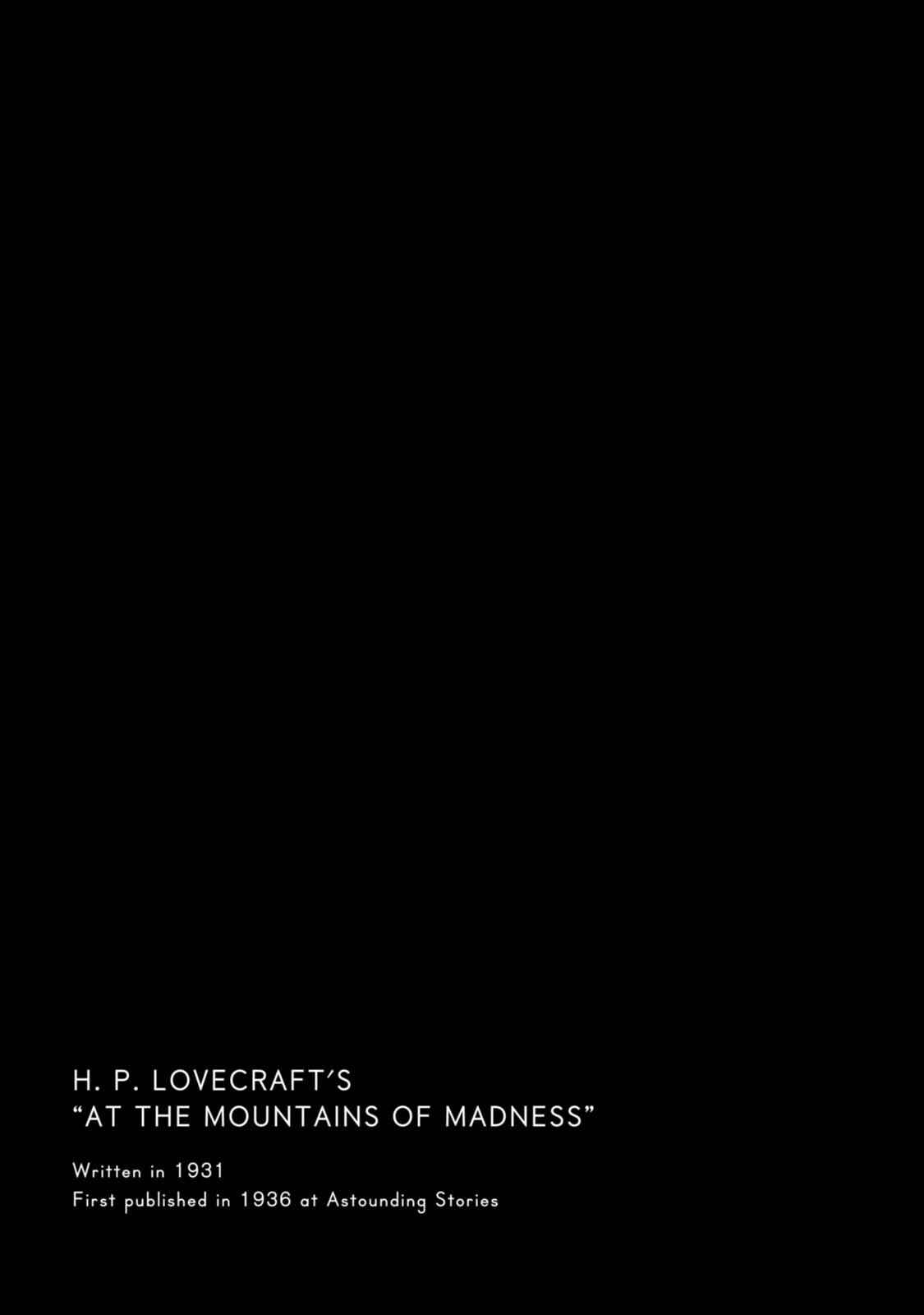 Page 9 Chapter 0 H.P. Lovecrafts At the Mountains of Madness