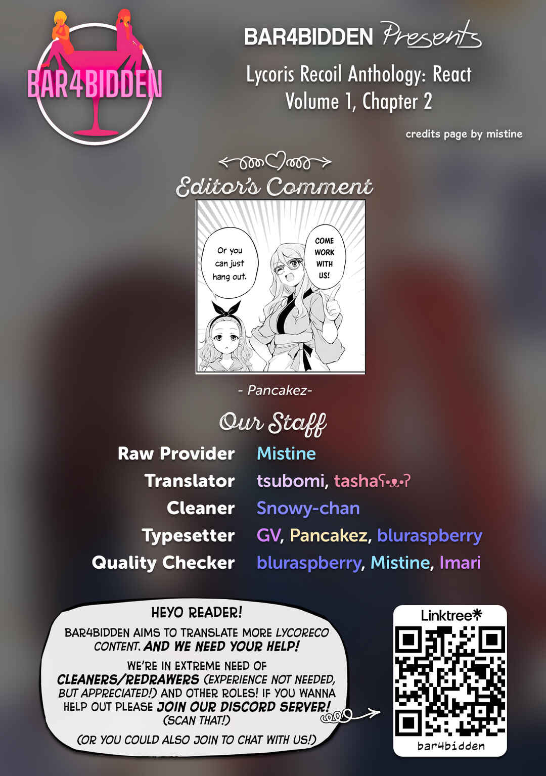 Page 17 Chapter 2 Lycoris Recoil Koushiki Comic Anthology: React