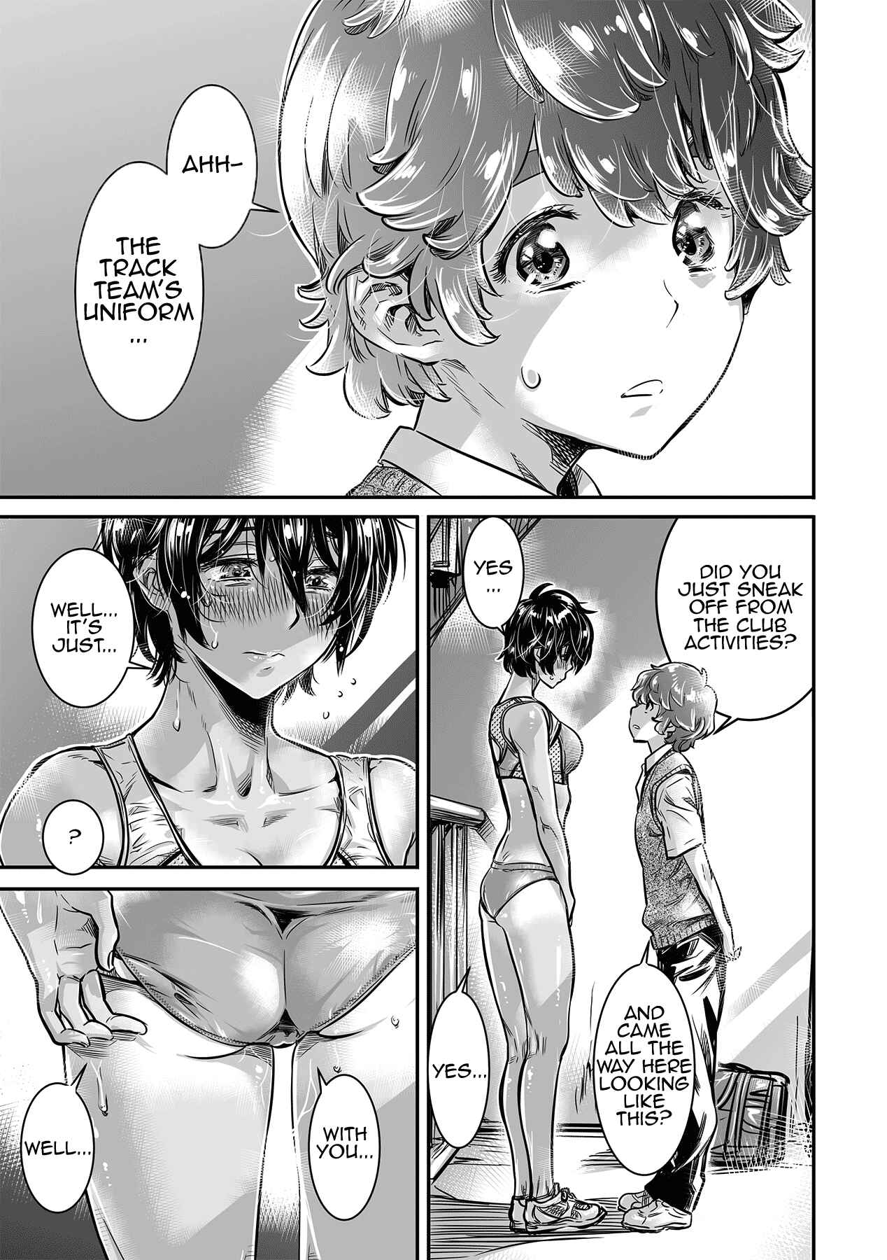 Page 10 Chapter Unknown_c243 Shinchou 175cm no Rikujou Shoujo wa Kouhai Danshi no Seishi o Nomitagaru