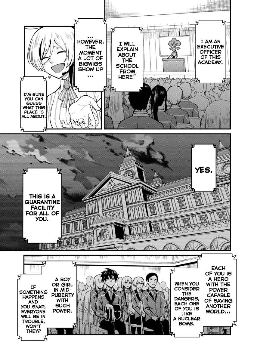 Page 14 Chapter 1.1 Saikyou no Maou ni Kitaerareta Yuusha, Isekai Kikansha-tachi no Gakuen de Musou Suru