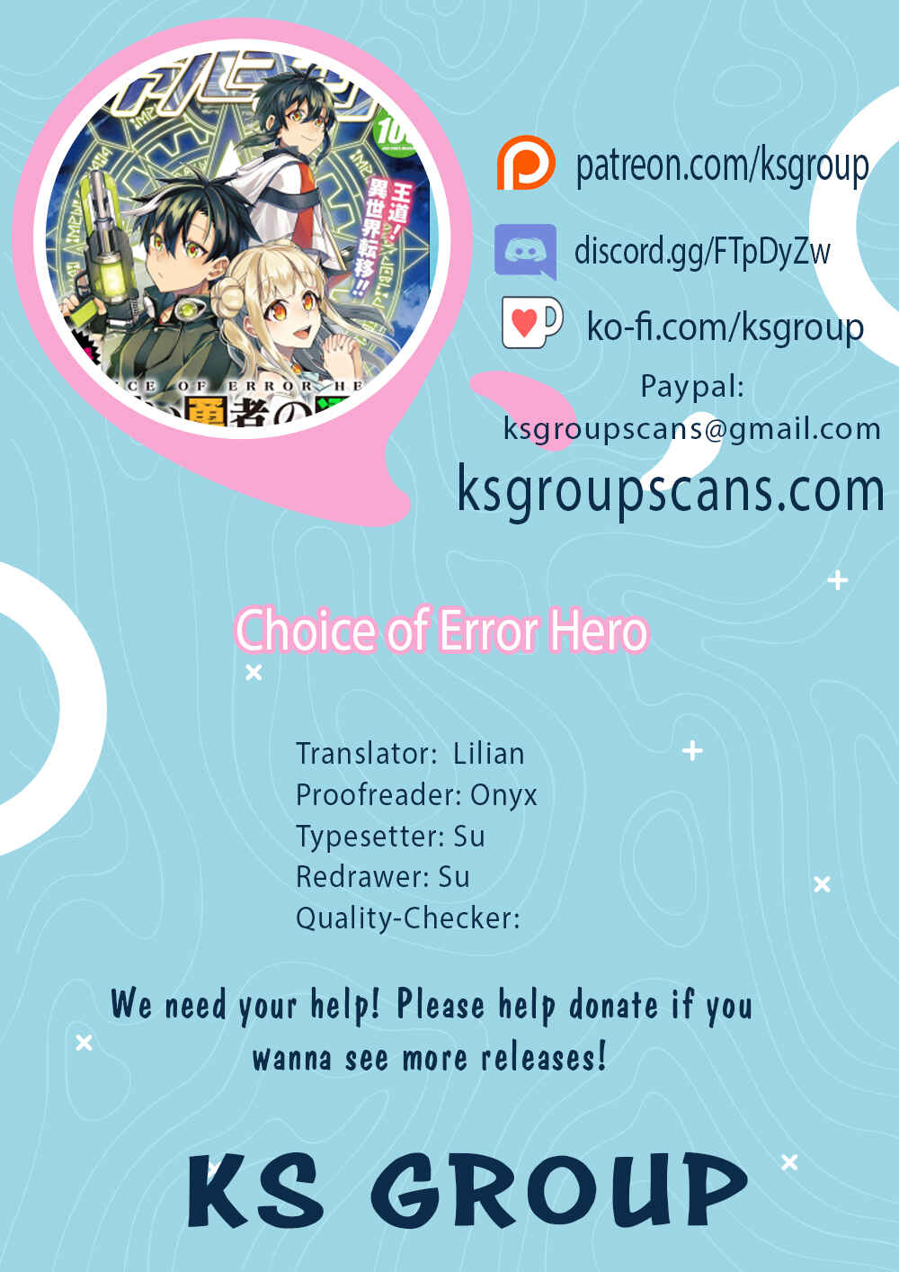 Page 1 Chapter 1 Choice of Error Hero