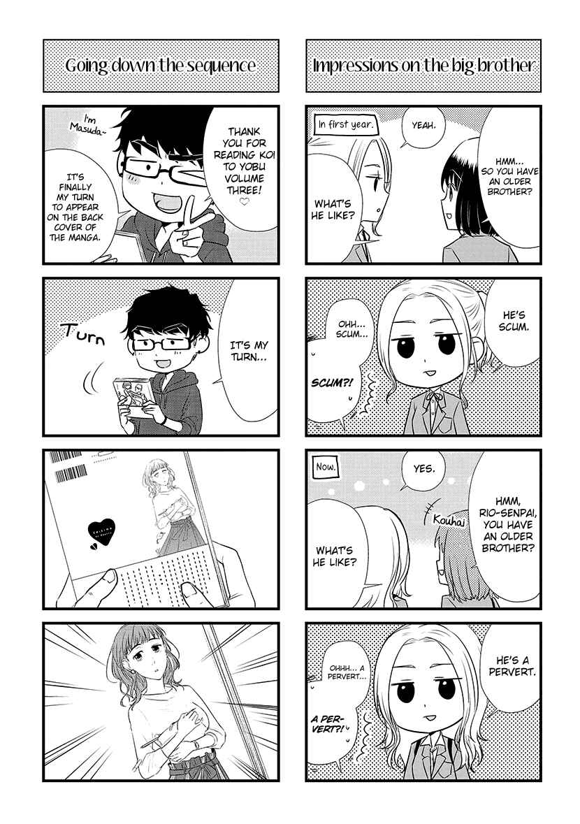 Page 11 Chapter 21.5 Koi to Yobu ni wa Kimochi Warui
