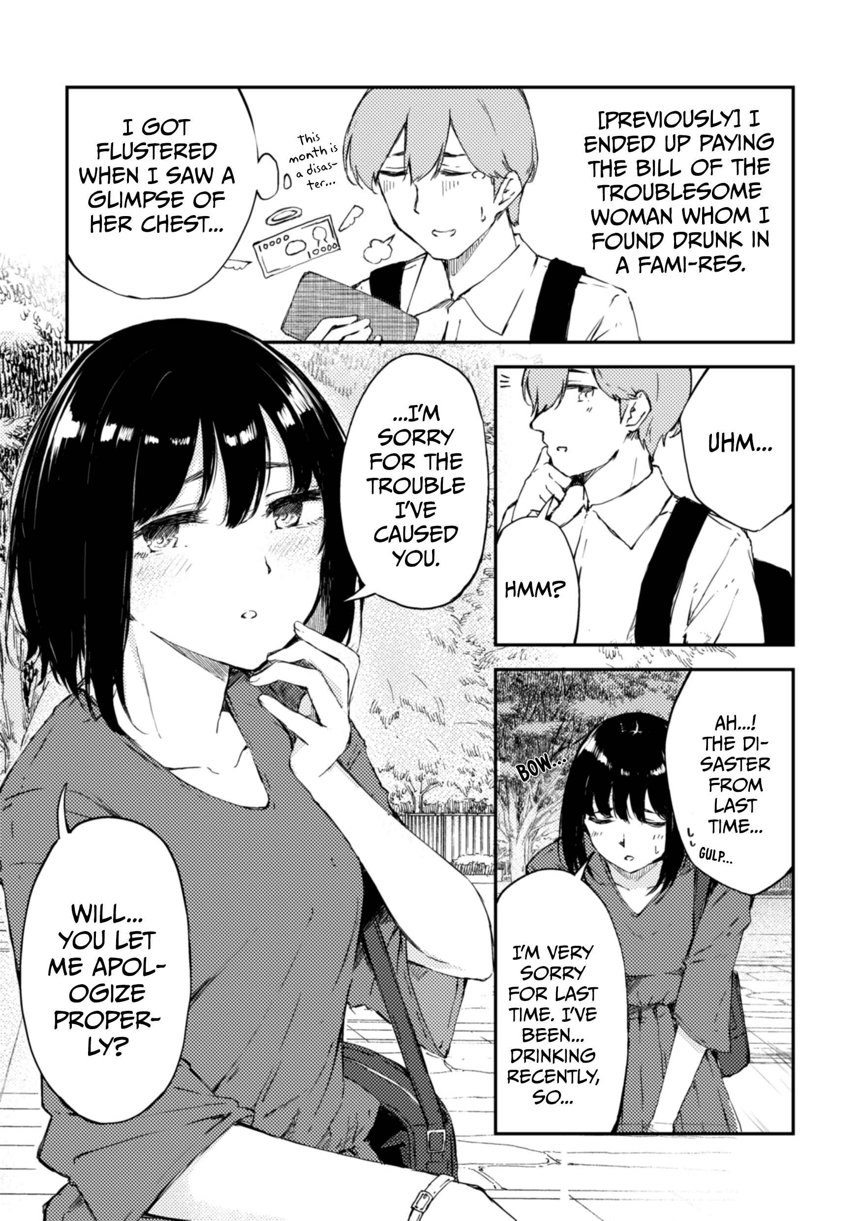 Page 1 Chapter 2 A Story About Getting Tangled up With a Drunk Onee-san in a Saizeriya