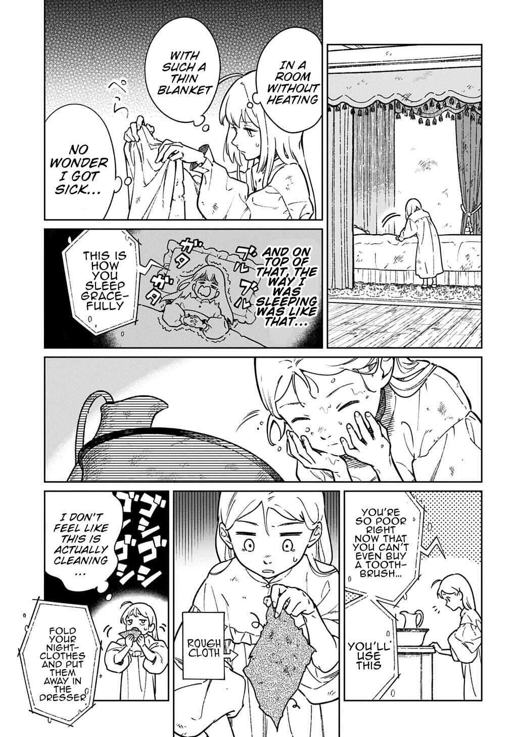 Page 4 Chapter 1 Isekai ni Kita kedo, Seikatsu Mahou shika Tsukaemasen THE COMIC