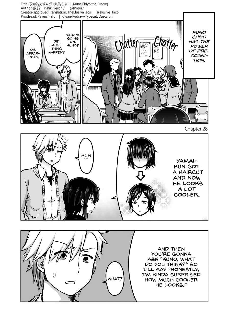 Page 1 Chapter 28 Chiyo Kuno the Psychic