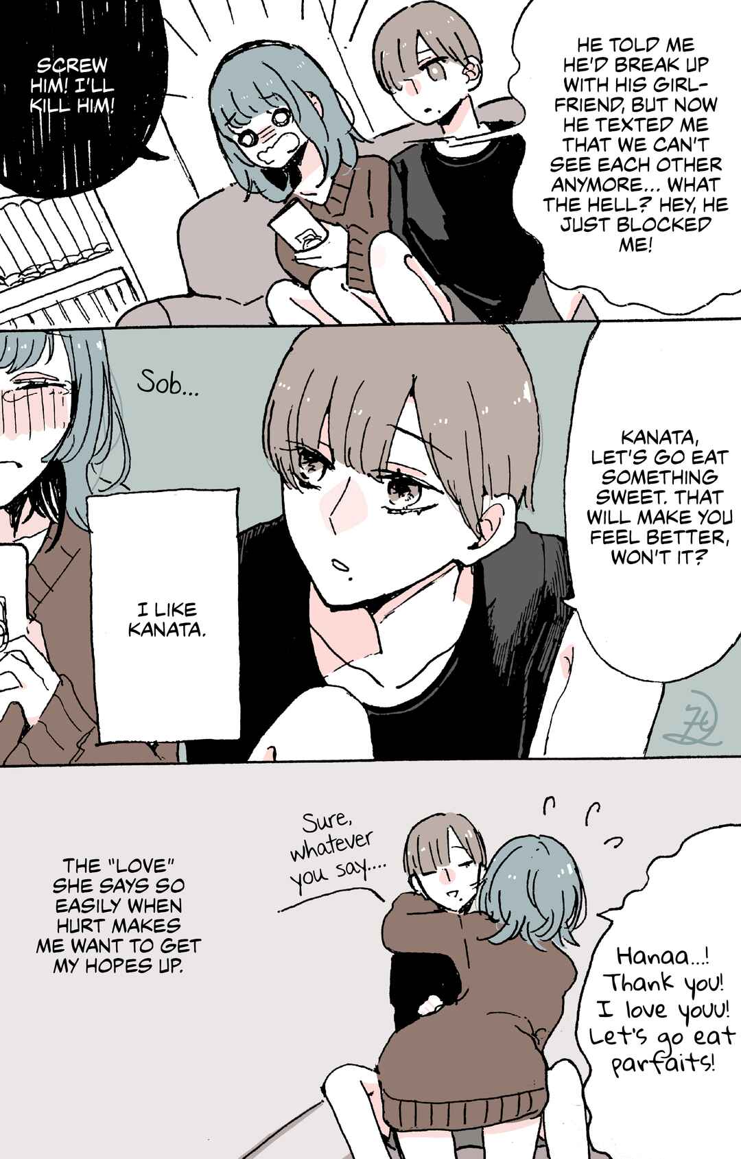Page 2 Chapter 0 Doukyonin ni Kataomoi Shiteru Yuri Manga