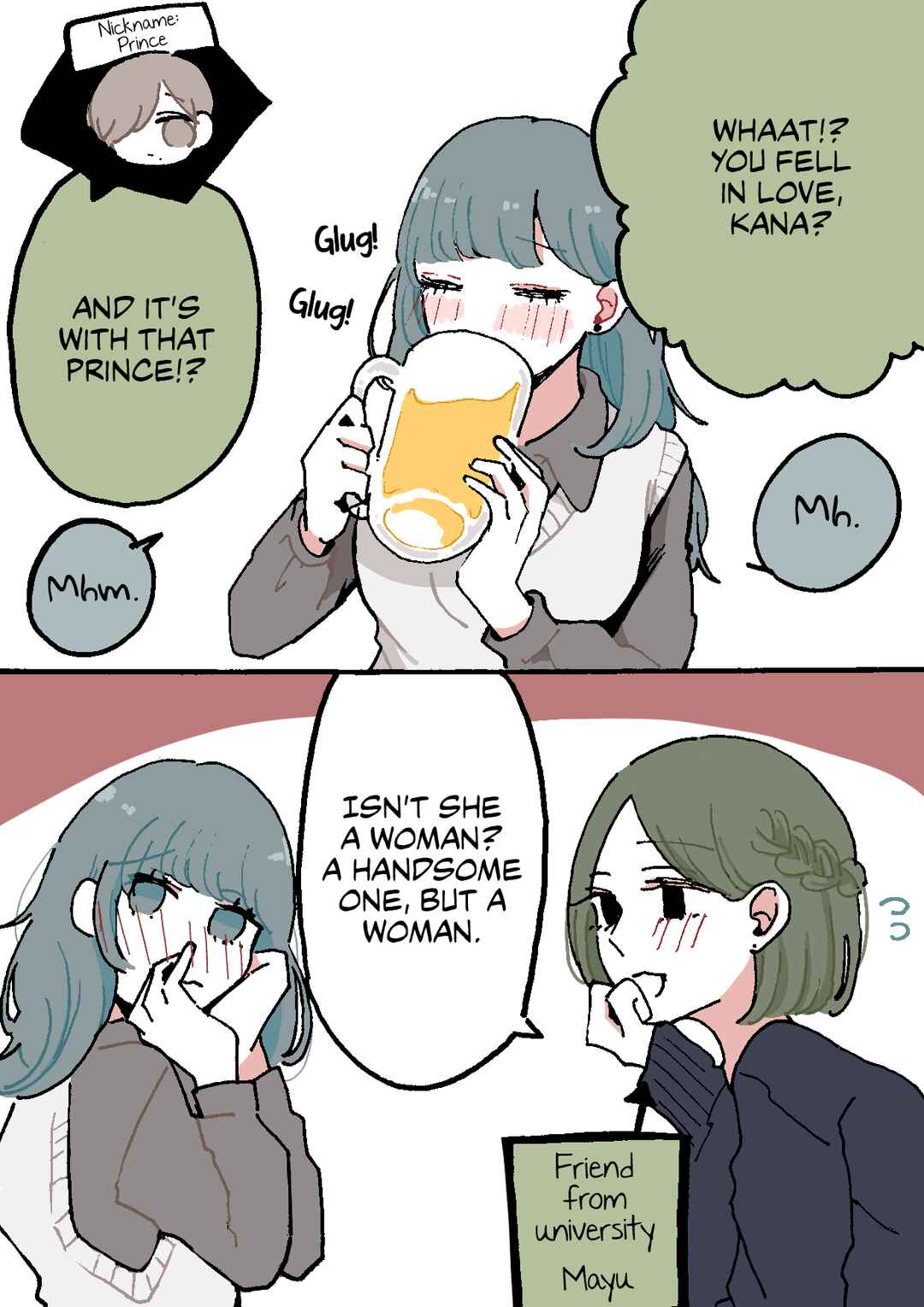 Page 1 Chapter 24 Doukyonin ni Kataomoi Shiteru Yuri Manga