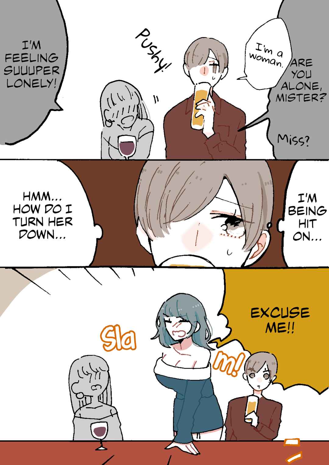 Page 3 Chapter 20 Doukyonin ni Kataomoi Shiteru Yuri Manga