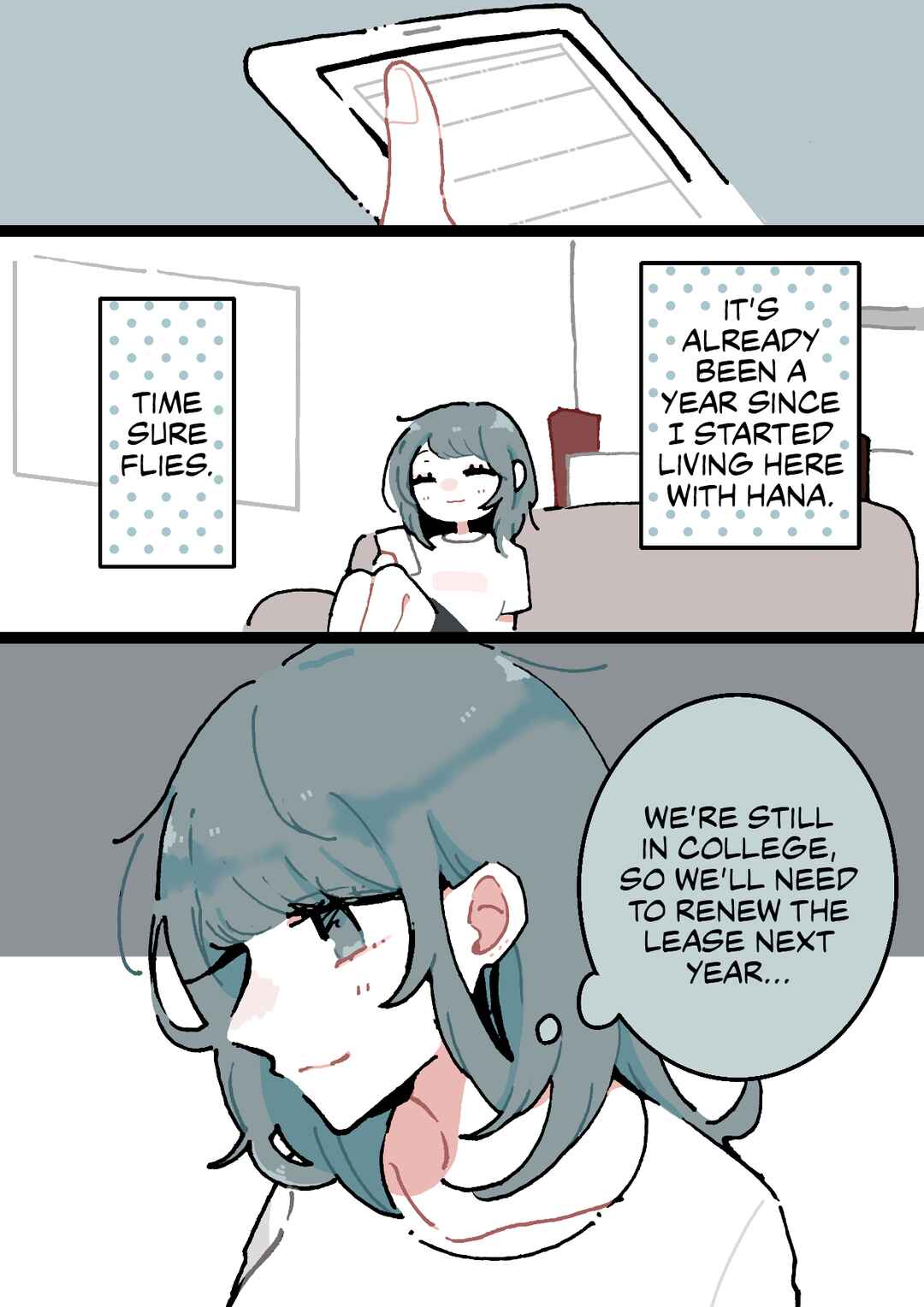 Page 1 Chapter 60 Doukyonin ni Kataomoi Shiteru Yuri Manga