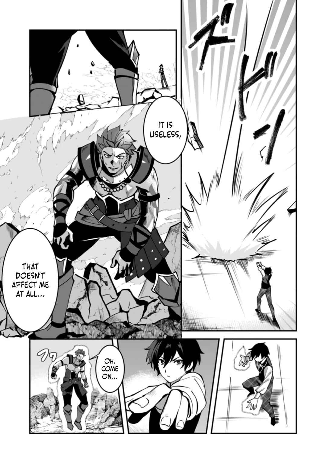 Page 9 Chapter 4 Hazure Skill Nendouryoku (Tadashi Level MAX) de Musou suru ~Te wo Kazasu Dake desu. Eishou to ka Hissatsu Waza to ka Irimasen. Nenjiru Dake de Taosemasu~