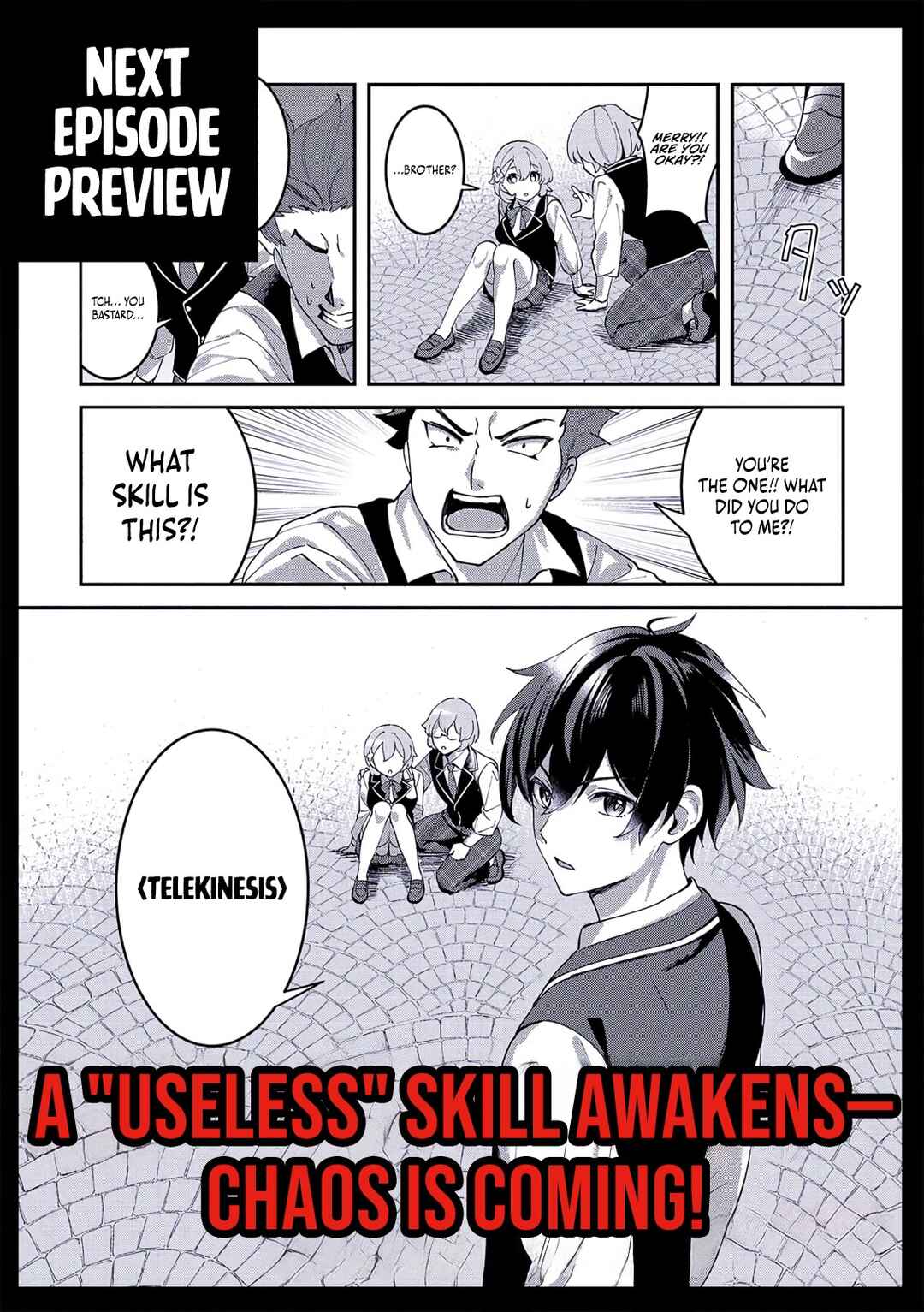 Page 38 Chapter 2 Hazure Skill Nendouryoku (Tadashi Level MAX) de Musou suru ~Te wo Kazasu Dake desu. Eishou to ka Hissatsu Waza to ka Irimasen. Nenjiru Dake de Taosemasu~