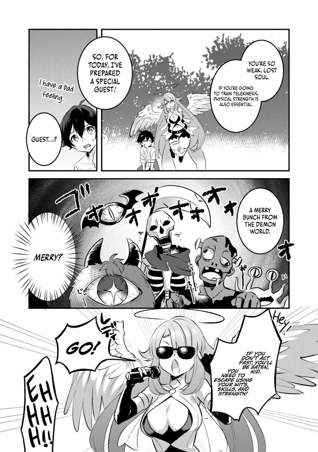 Page 9 Chapter 2 Hazure Skill Nendouryoku (Tadashi Level MAX) de Musou suru ~Te wo Kazasu Dake desu. Eishou to ka Hissatsu Waza to ka Irimasen. Nenjiru Dake de Taosemasu~