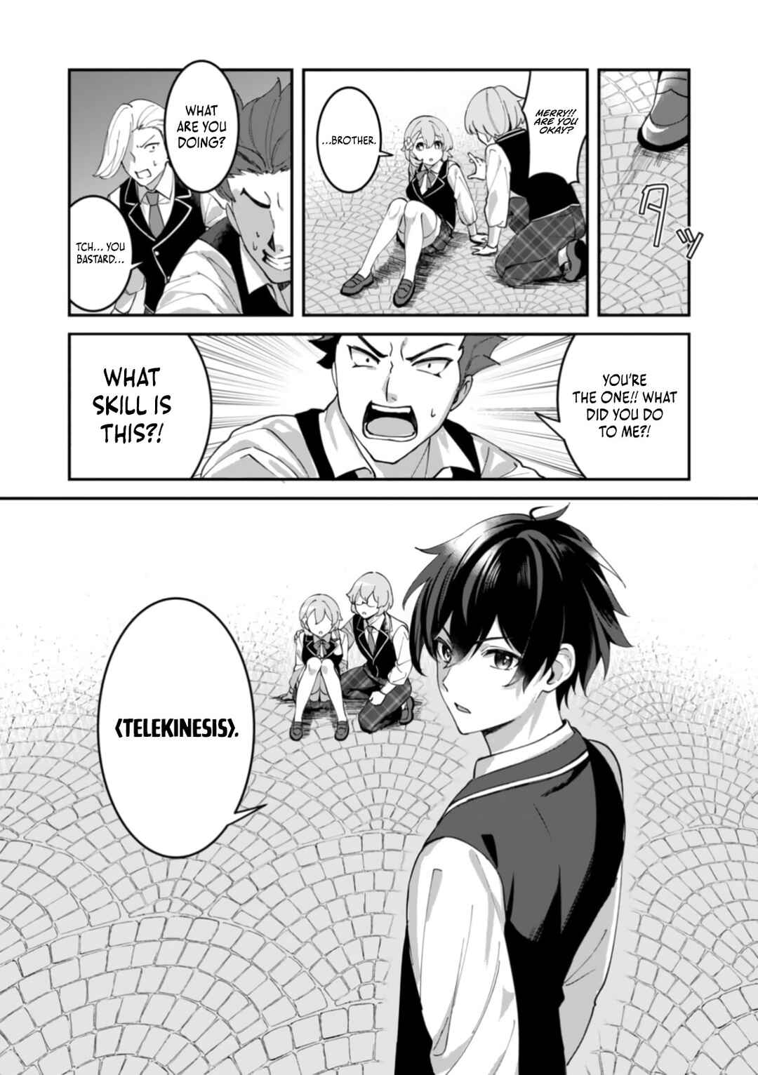 Page 20 Chapter 3 Hazure Skill Nendouryoku (Tadashi Level MAX) de Musou suru ~Te wo Kazasu Dake desu. Eishou to ka Hissatsu Waza to ka Irimasen. Nenjiru Dake de Taosemasu~