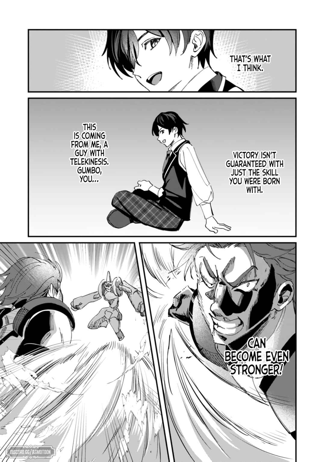 Page 20 Chapter 14 Hazure Skill Nendouryoku (Tadashi Level MAX) de Musou suru ~Te wo Kazasu Dake desu. Eishou to ka Hissatsu Waza to ka Irimasen. Nenjiru Dake de Taosemasu~