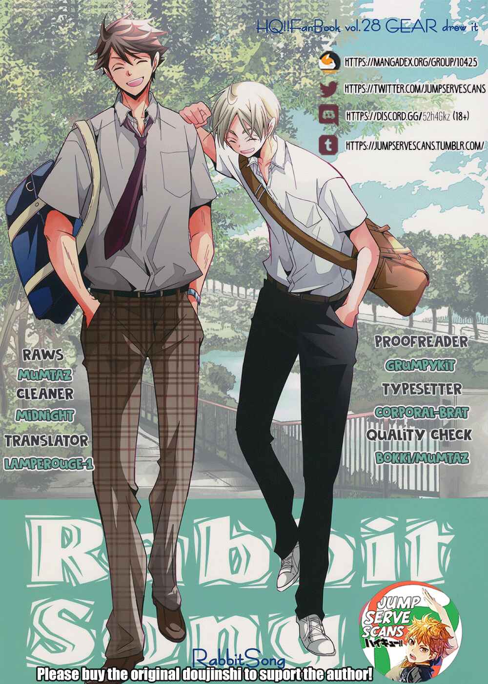 Page 1 Chapter Unknown_12f0 Haikyuu!! - Rabbit Song (Doujinshi)