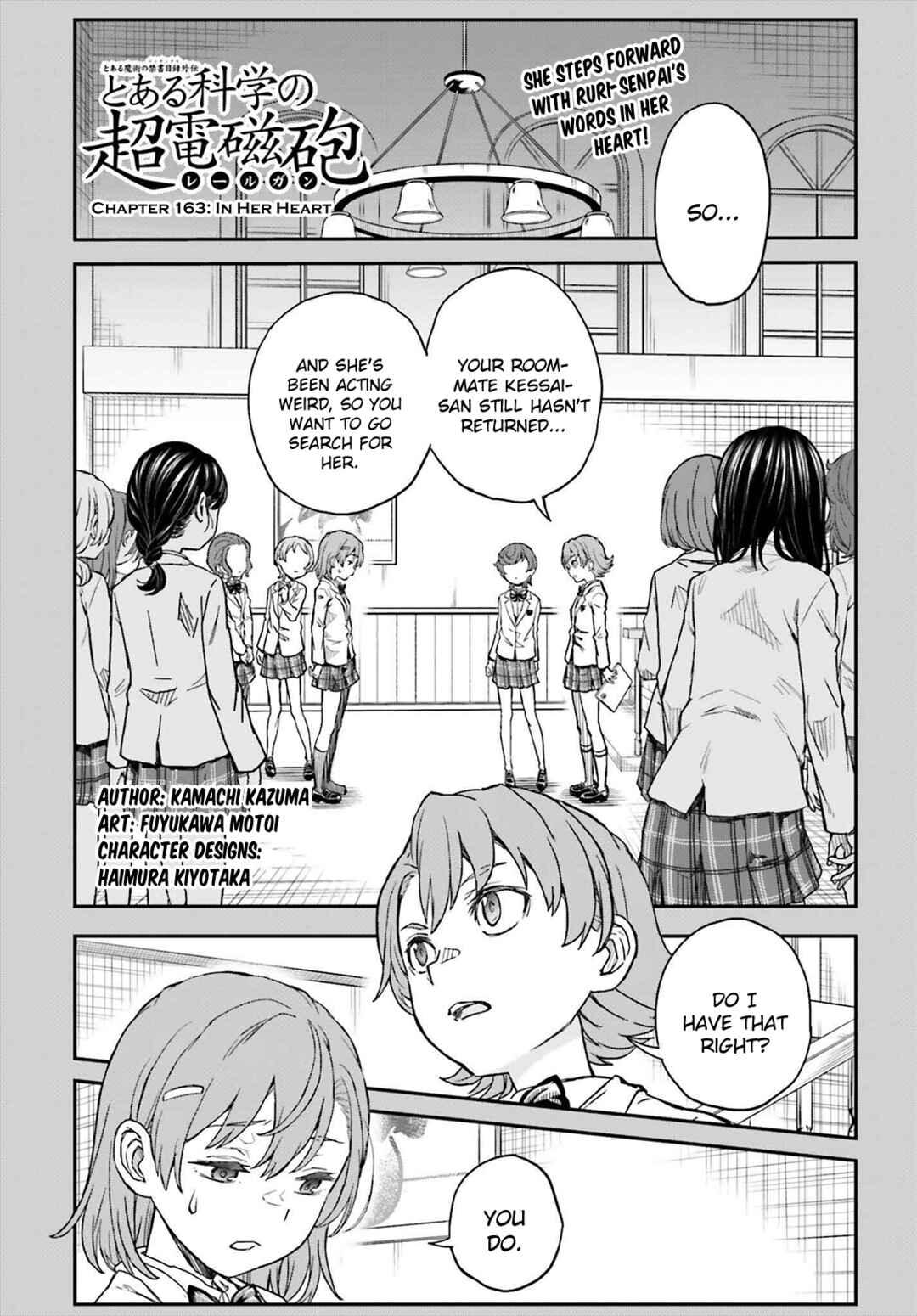 Page 1 Chapter 163 Toaru Majutsu no Index Gaiden - Toaru Kagaku no Railgun