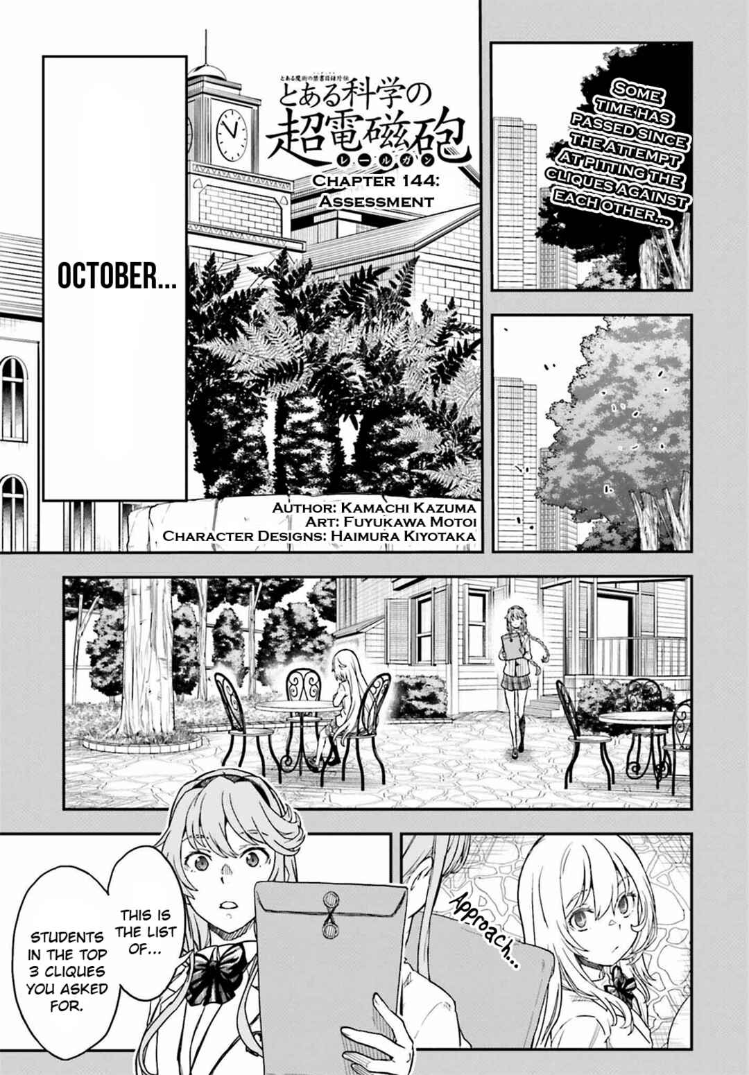 Page 1 Chapter 144 Toaru Majutsu no Index Gaiden - Toaru Kagaku no Railgun
