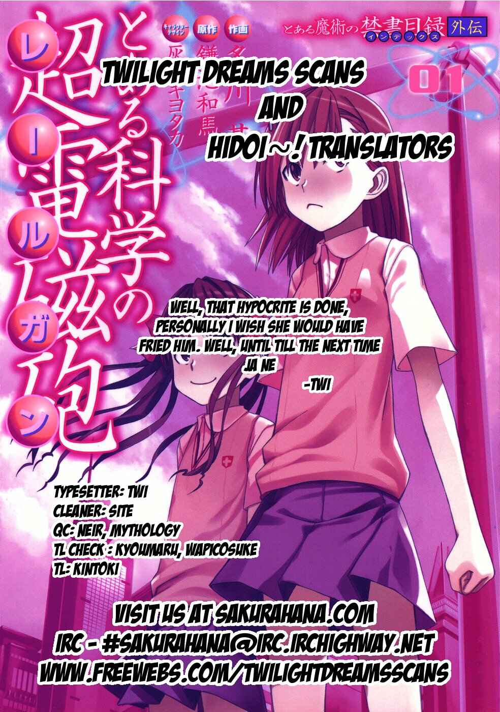 Page 29 Chapter 5 Toaru Majutsu no Index Gaiden - Toaru Kagaku no Railgun