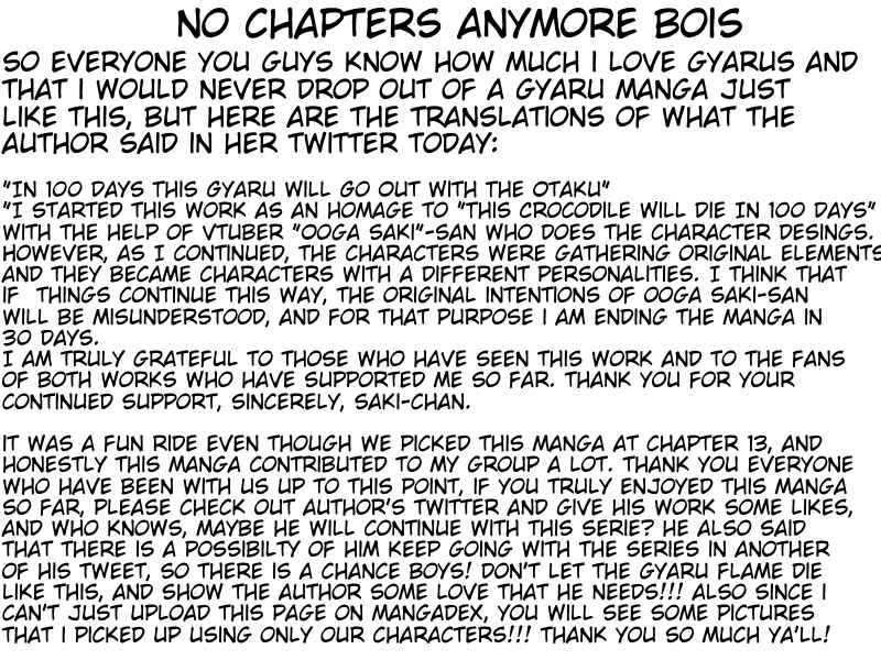 Page 1 Chapter 30.1 This Gyaru Will Date the Otaku in 100 Days