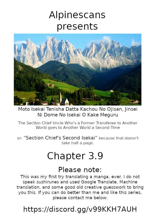 Page 1 Chapter 3.9 Moto Isekai Tenisha datta Kachou no Ojisan, Jinsei Nidome no Isekai wo Kake Meguru
