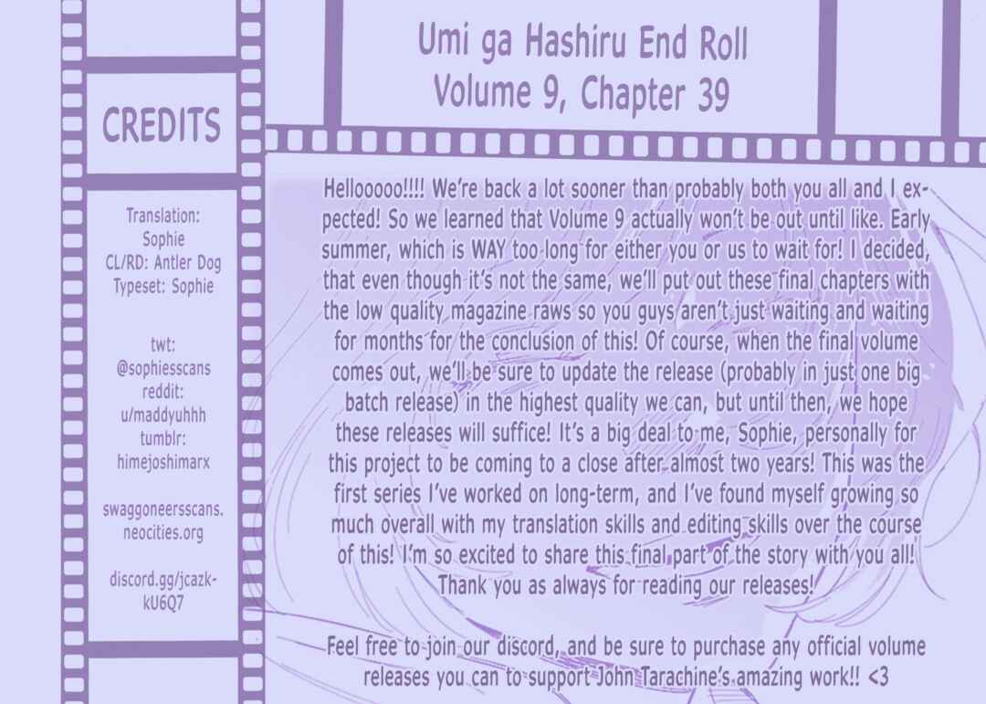 Page 29 Chapter 39 Umi ga Hashiru End Roll