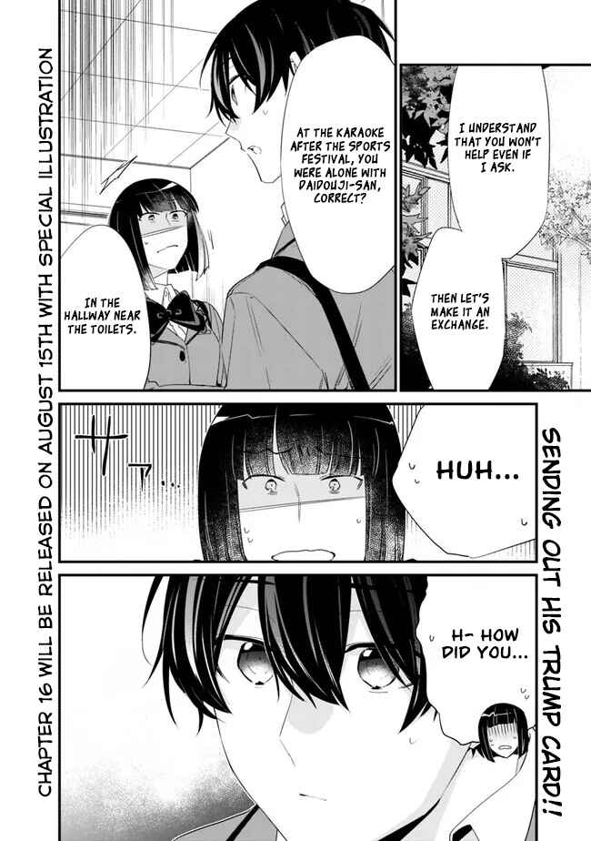 Page 15 Chapter 15 Osananajimi Kanojo no Morahara ga Hidoin de Zetsuen Sengen shite Yatta ~Jibun Rashiku Ikiru Koto ni Shitara, Naze ka Tonari no Seki no Kakure Bishoujo kara Kokuhaku Sareta~