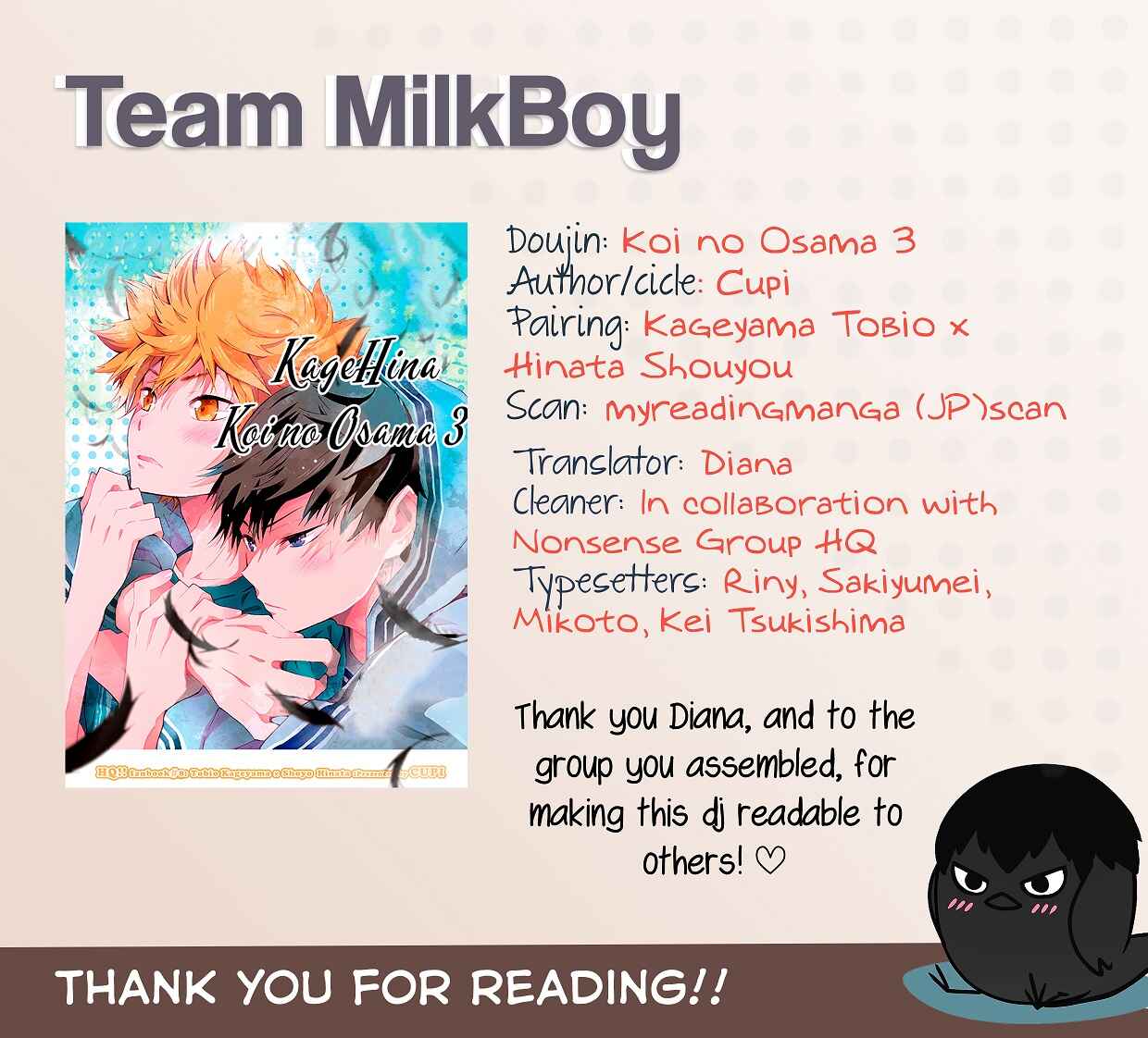 Page 1 Chapter 3 Haikyuu!! - The King of Love (Doujinshi)