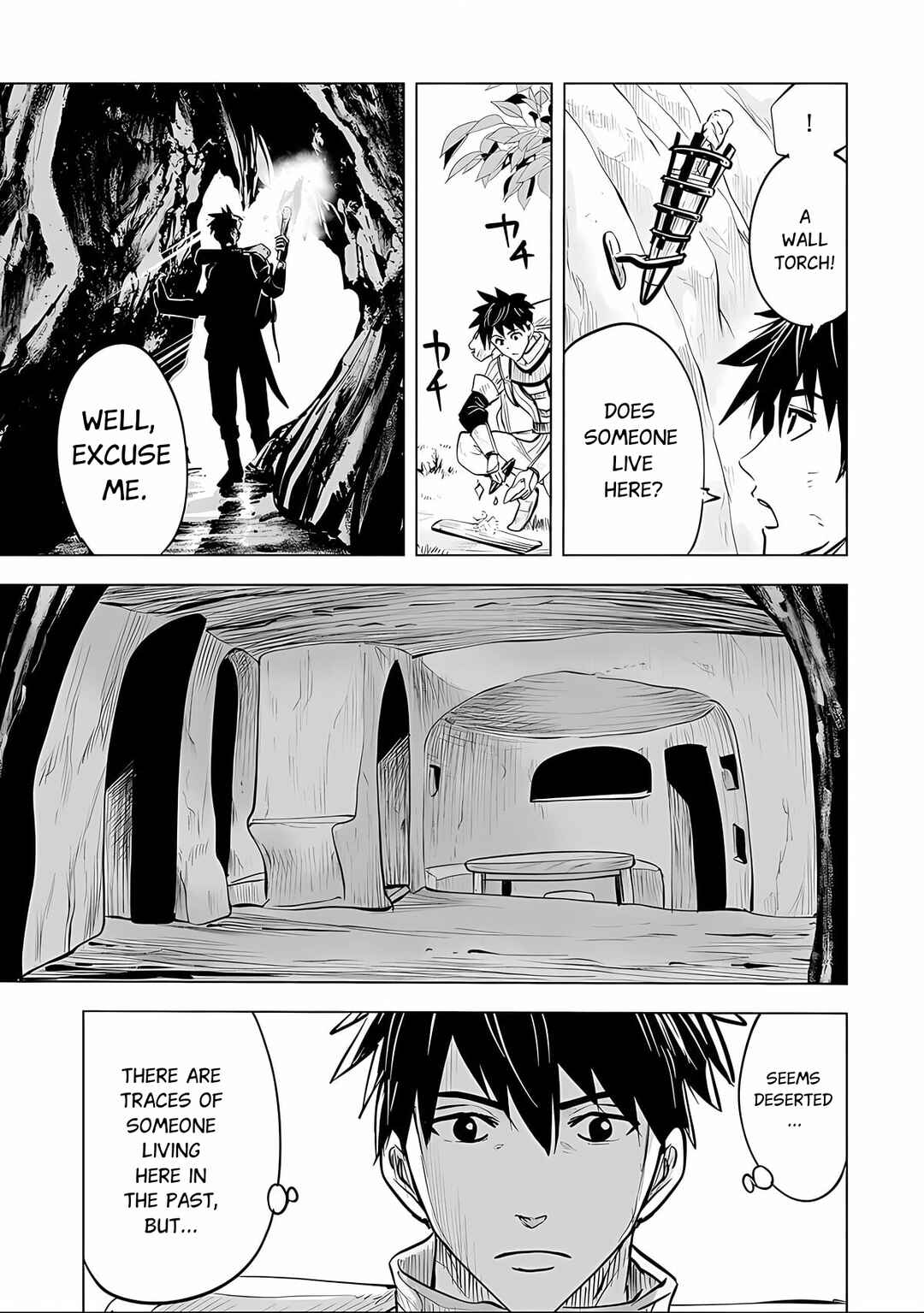 Page 10 Chapter 2.2 Makyou Seikatsu: Gakeppuchi Boukensha ga Hikikomoru ni wa Hirosugiru