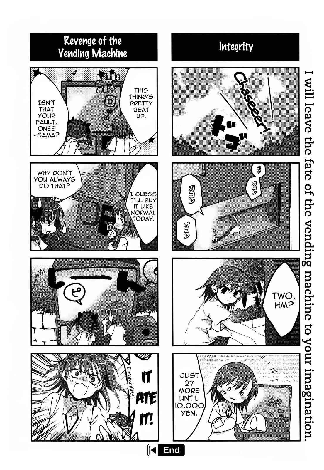Page 8 Chapter 23 4-koma Koushiki Anthology - Toaru Kagaku no Railgun x Toaru Majutsu no Index