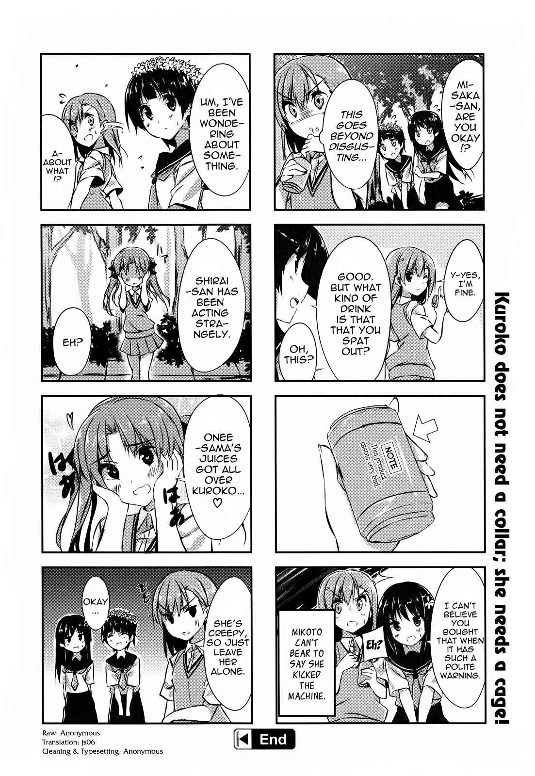 Page 8 Chapter 29 4-koma Koushiki Anthology - Toaru Kagaku no Railgun x Toaru Majutsu no Index