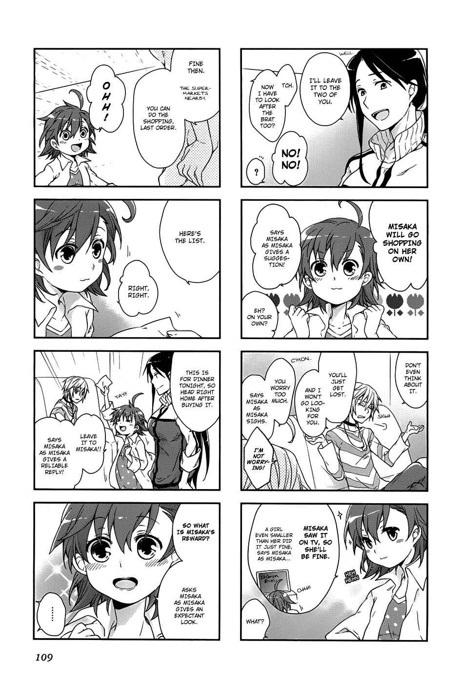 Page 4 Chapter 15 4-koma Koushiki Anthology - Toaru Kagaku no Railgun x Toaru Majutsu no Index
