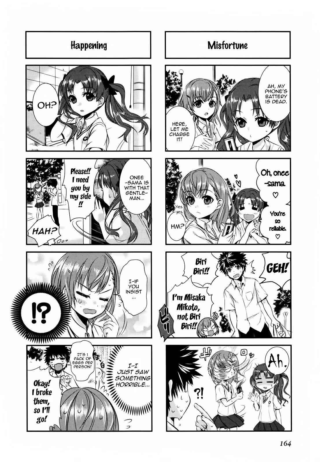 Page 4 Chapter 28 4-koma Koushiki Anthology - Toaru Kagaku no Railgun x Toaru Majutsu no Index