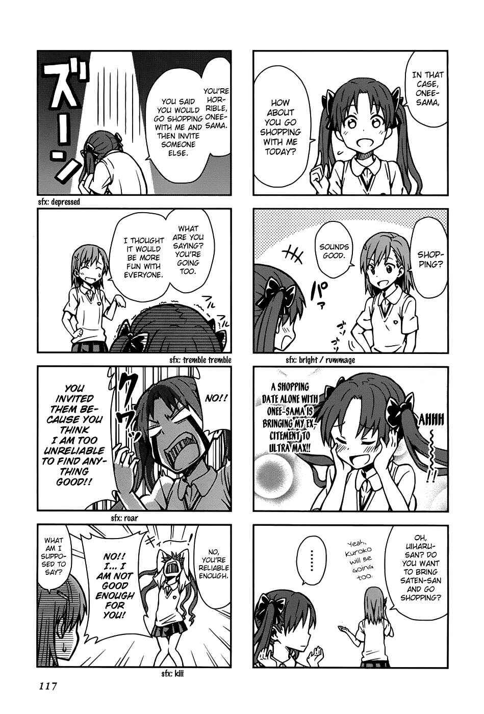 Page 4 Chapter 16 4-koma Koushiki Anthology - Toaru Kagaku no Railgun x Toaru Majutsu no Index