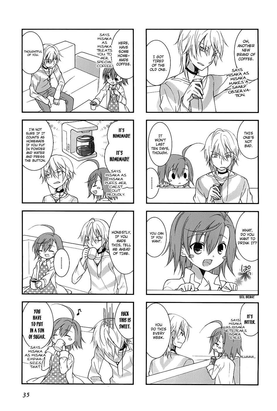 Page 4 Chapter 5 4-koma Koushiki Anthology - Toaru Kagaku no Railgun x Toaru Majutsu no Index
