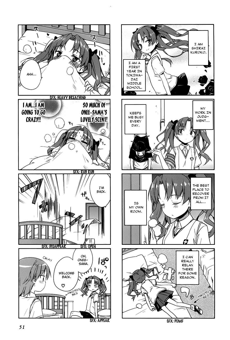 Page 4 Chapter 7 4-koma Koushiki Anthology - Toaru Kagaku no Railgun x Toaru Majutsu no Index