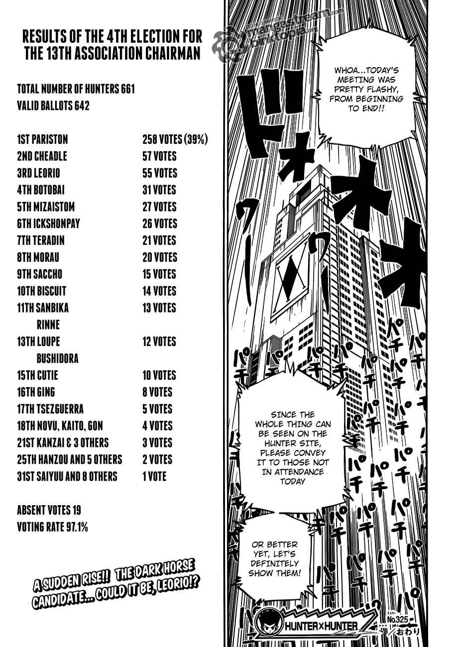 Page 17 Chapter 325 HUNTER x HUNTER