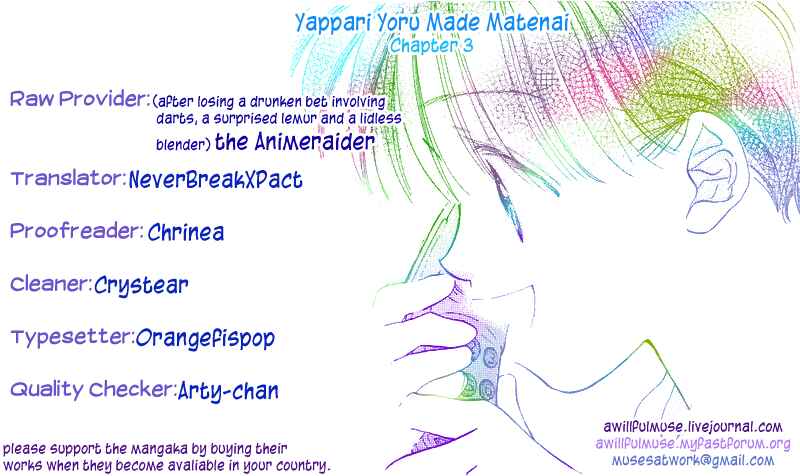 Page 1 Chapter 3 Yappari Yoru Made Matenai.