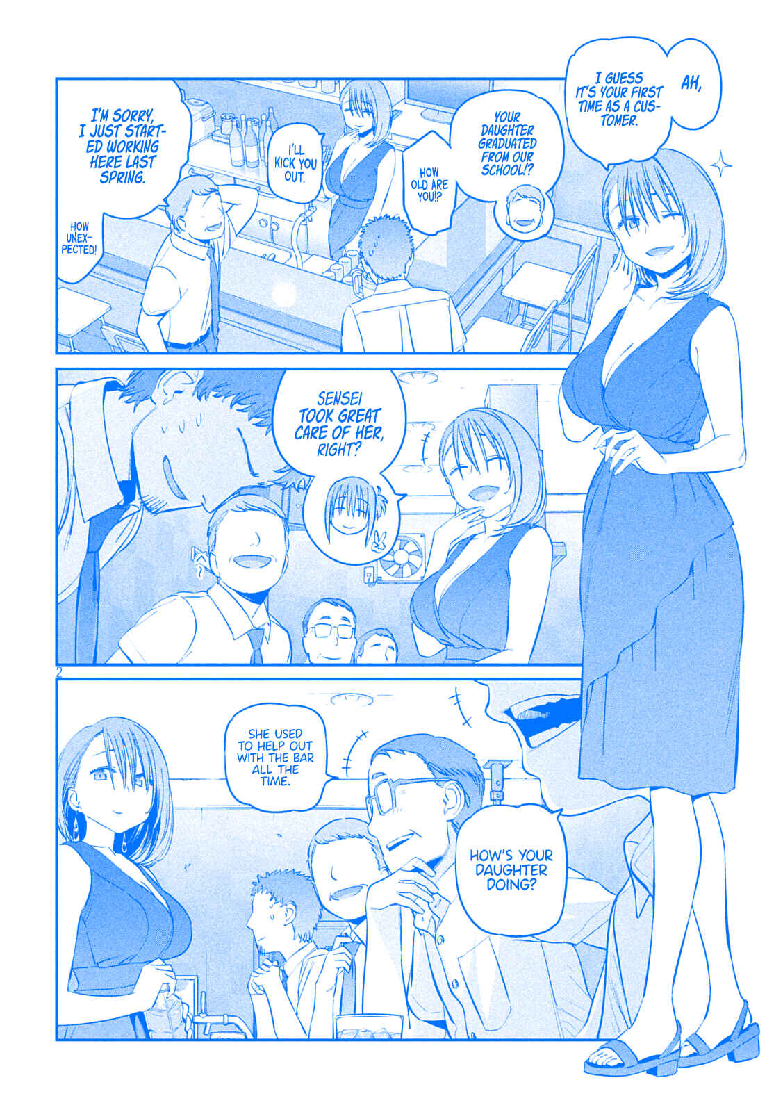 Page 2 Chapter 43 Getsuyoubi no Tawawa (Blue) (Fan Colored)