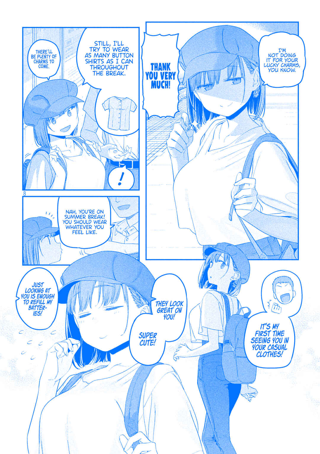 Page 8 Chapter 56 Getsuyoubi no Tawawa (Blue) (Fan Colored)