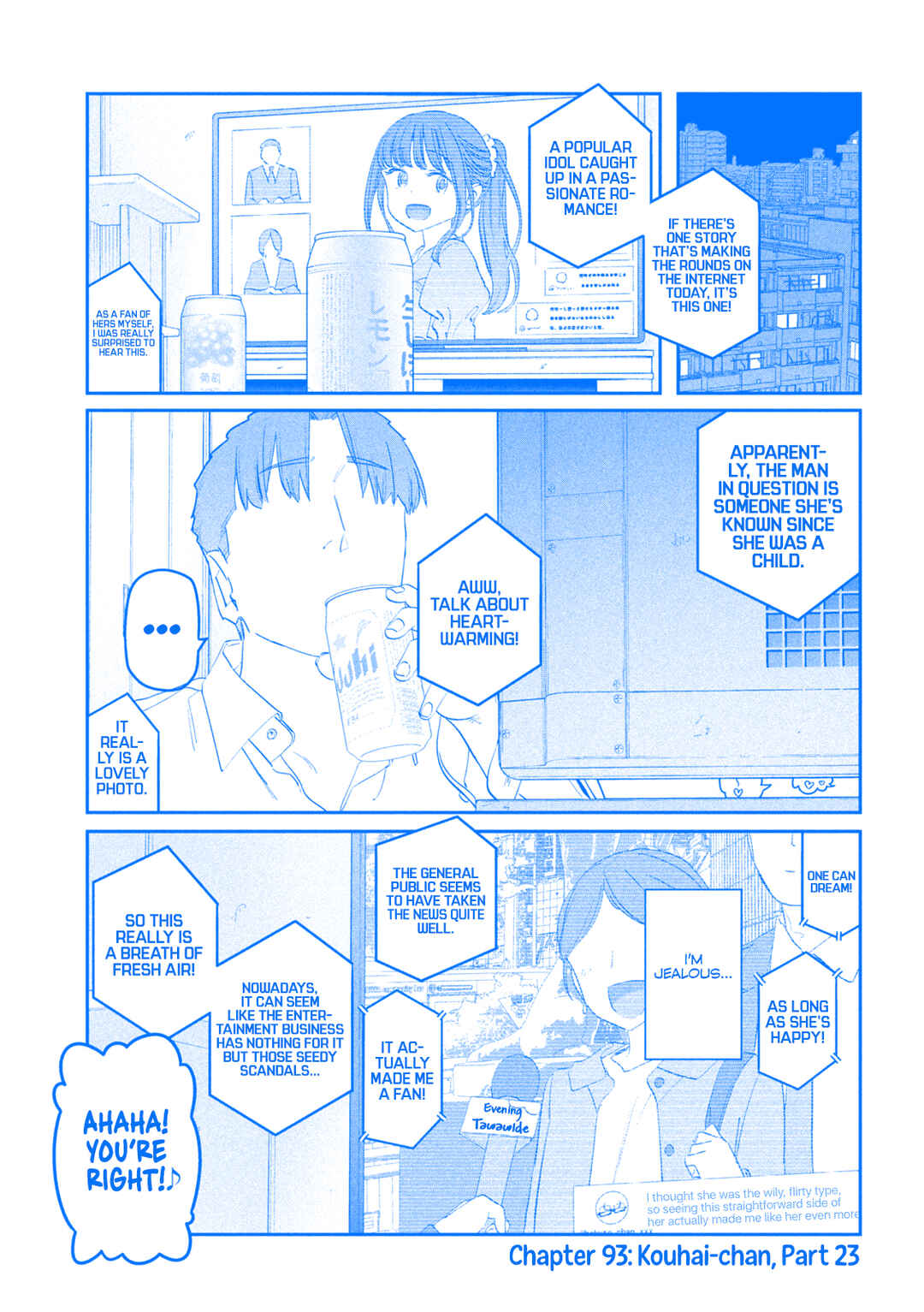 Page 2 Chapter 93 Getsuyoubi no Tawawa (Blue) (Fan Colored)