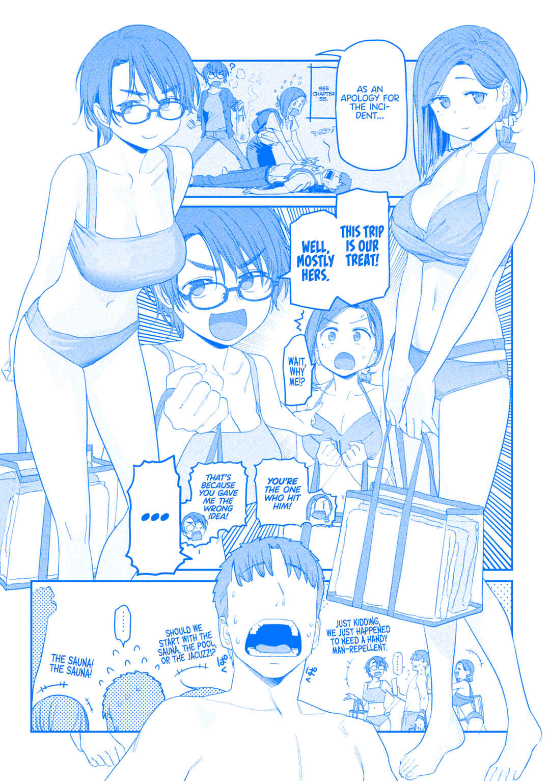 Page 4 Chapter 60 Getsuyoubi no Tawawa (Blue) (Fan Colored)