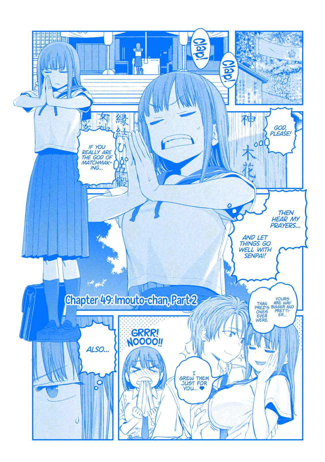 Page 1 Chapter 49 Getsuyoubi no Tawawa (Blue) (Fan Colored)