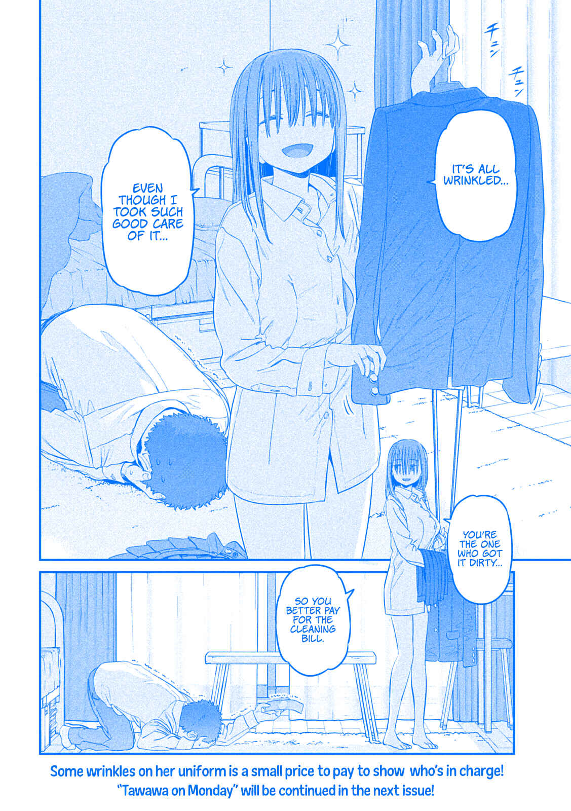 Page 12 Chapter 40 Getsuyoubi no Tawawa (Blue) (Fan Colored)