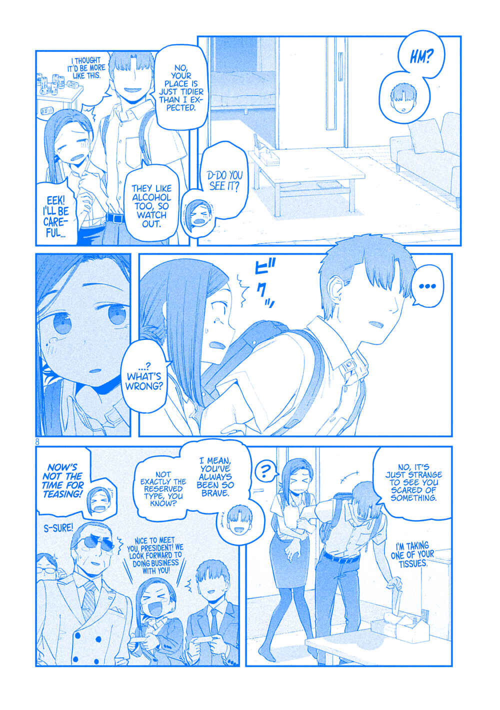 Page 8 Chapter 55 Getsuyoubi no Tawawa (Blue) (Fan Colored)